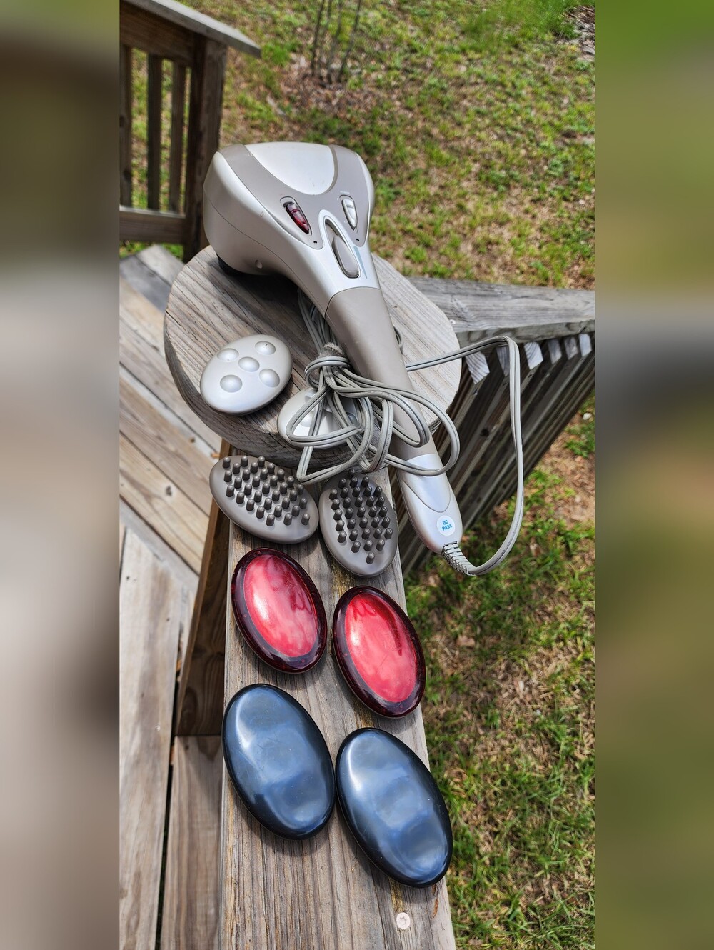 Homedics Handheld Massager in Silver and Gray